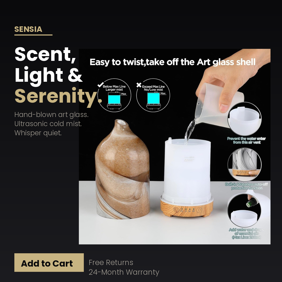 Sensia Glass — Smell Good. Feel Good. Live Better